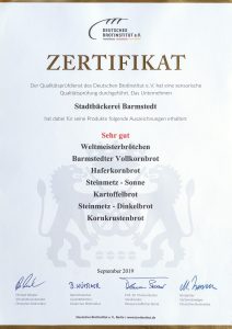 Zertifikat 2019