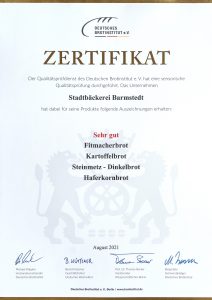 Zertifikat 2021